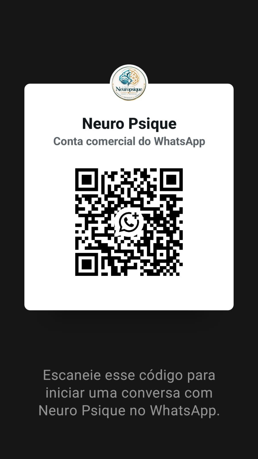 QR Code oficial do WhatsApp da NeuroPsique